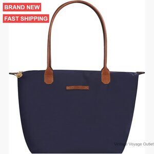 Lightweight Nylon Tote Bag with Zipper Closure Durable Handbag for Women